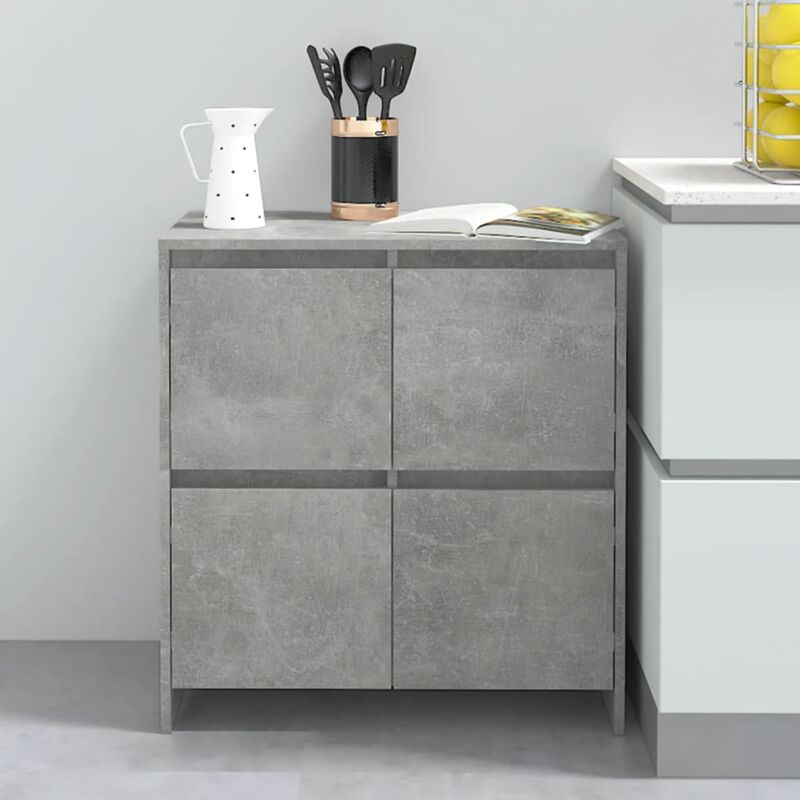 foto del prodotto credenza grigio cemento 70x41x75 cm in truciolato vidaxl