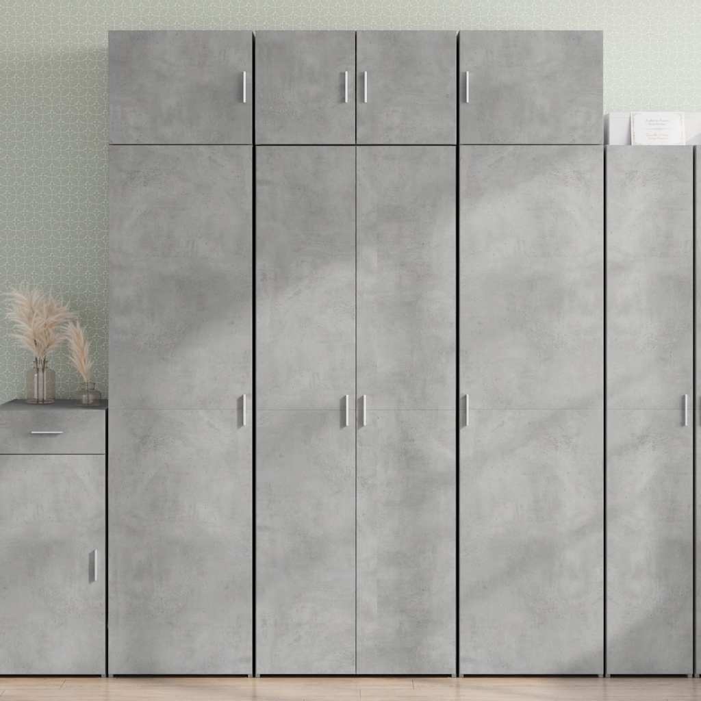 foto del prodotto credenza grigio cemento 70x42,5x185 cm in legno multistrato
