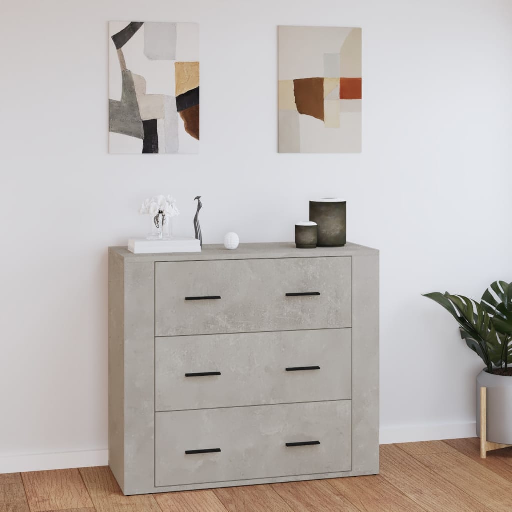 foto del prodotto credenza grigio cemento 80x33x70 cm in legno multistrato cod mxl 26477