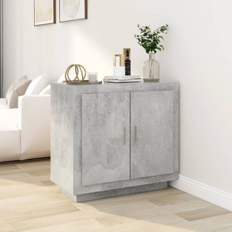 foto del prodotto credenza grigio cemento 80x40x75 cm in legno compensato vidaxl