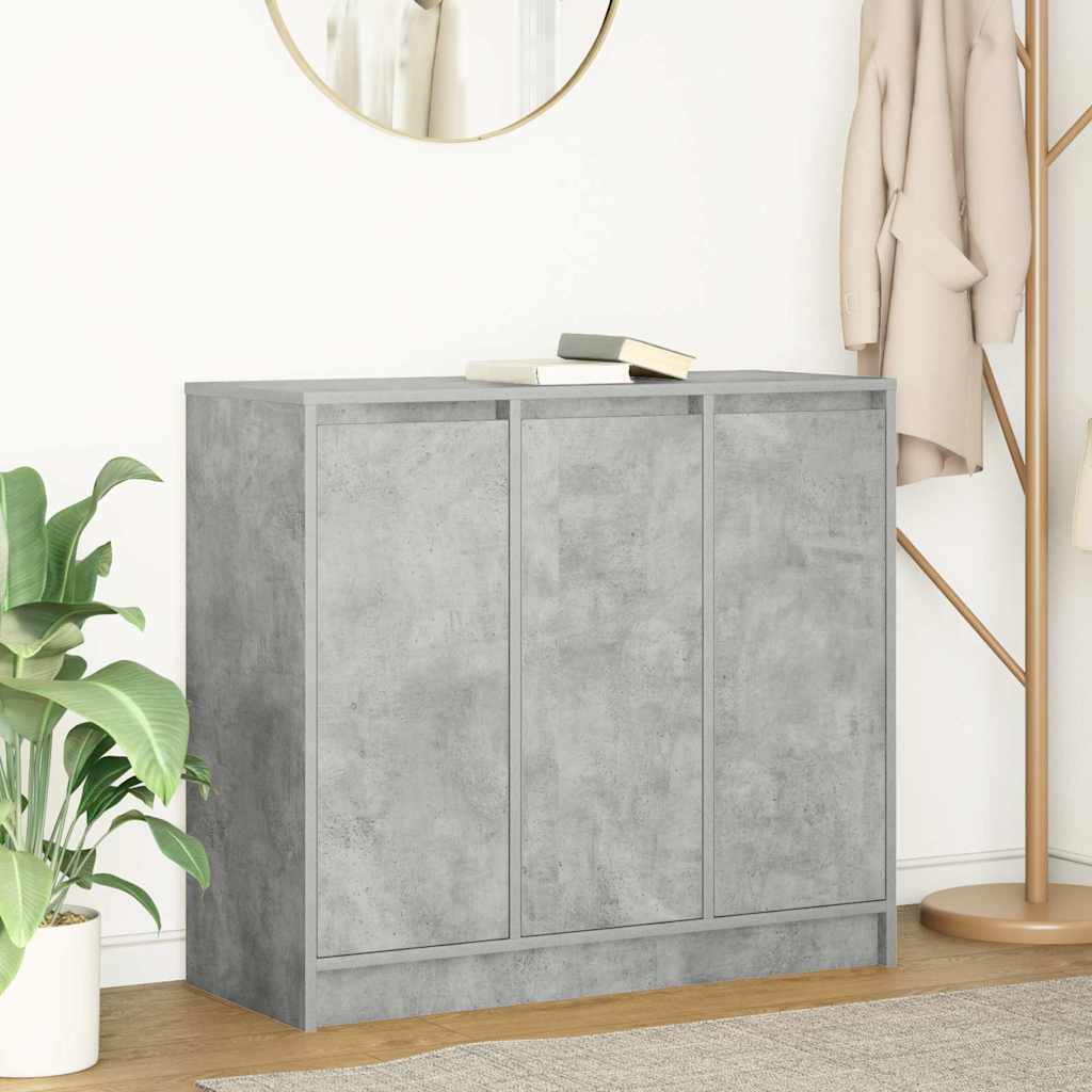foto del prodotto credenza grigio cemento 85x34x76 cm in legno multistrato