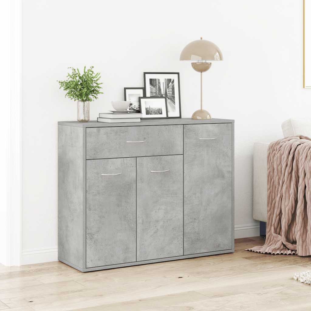 foto del prodotto credenza grigio cemento 88x30x70 cm in truciolato cod mxl 15021