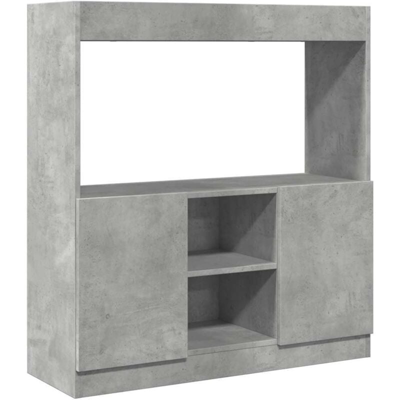 foto del prodotto credenza grigio cemento 92x33x100 cm in legno multistrato vidaxl