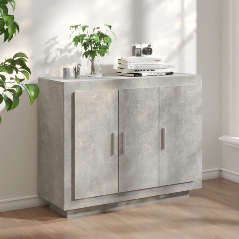 foto del prodotto credenza grigio cemento 92x35x75 cm in legno multistrato vidaxl