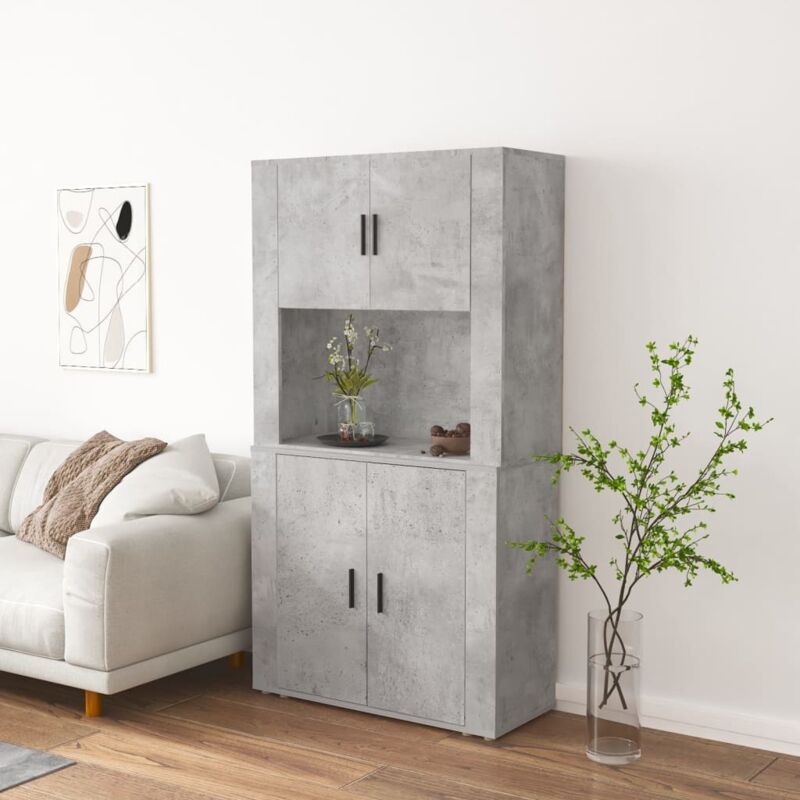 foto del prodotto credenza grigio cemento in legno multistrato vidaxl