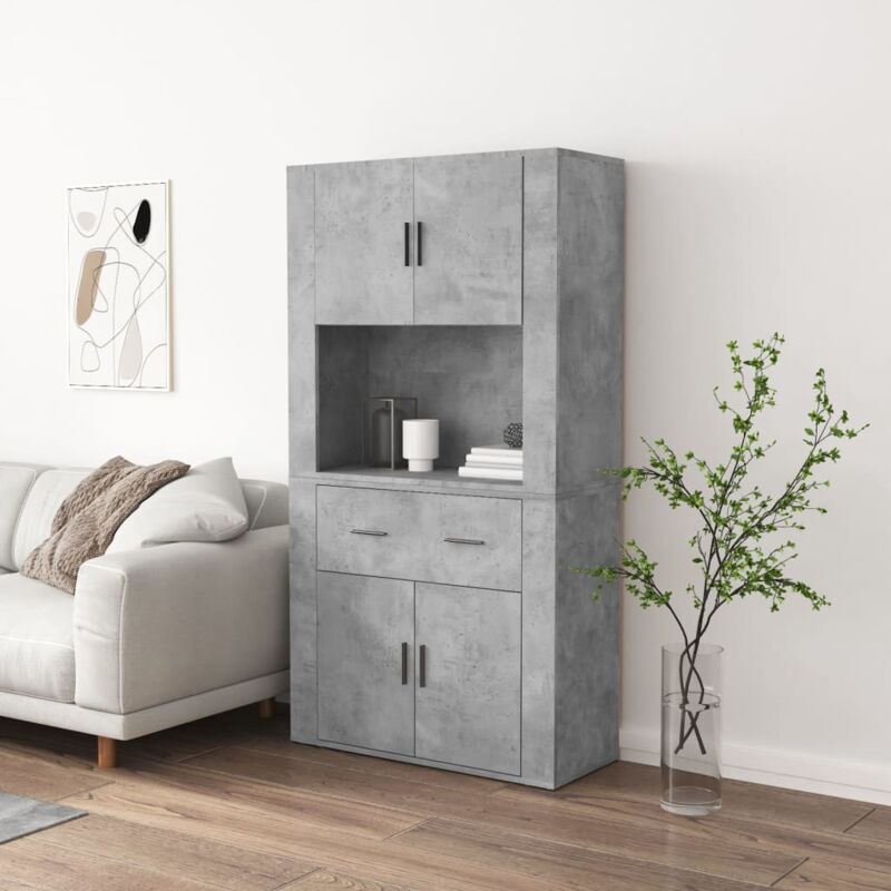 foto del prodotto credenza grigio cemento in legno multistrato vidaxl
