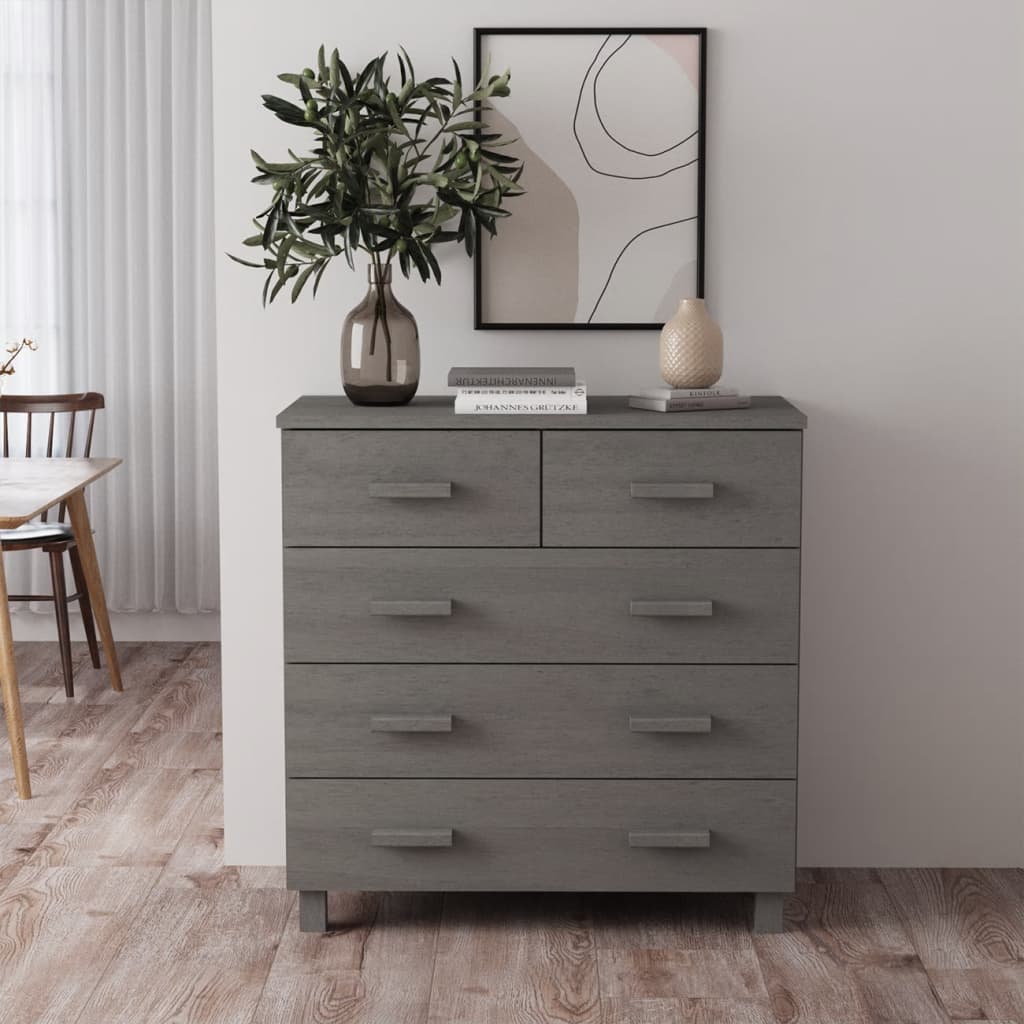 foto del prodotto credenza grigio chiaro 79x40x80 cm in legno massello di pino cod mxl 19875