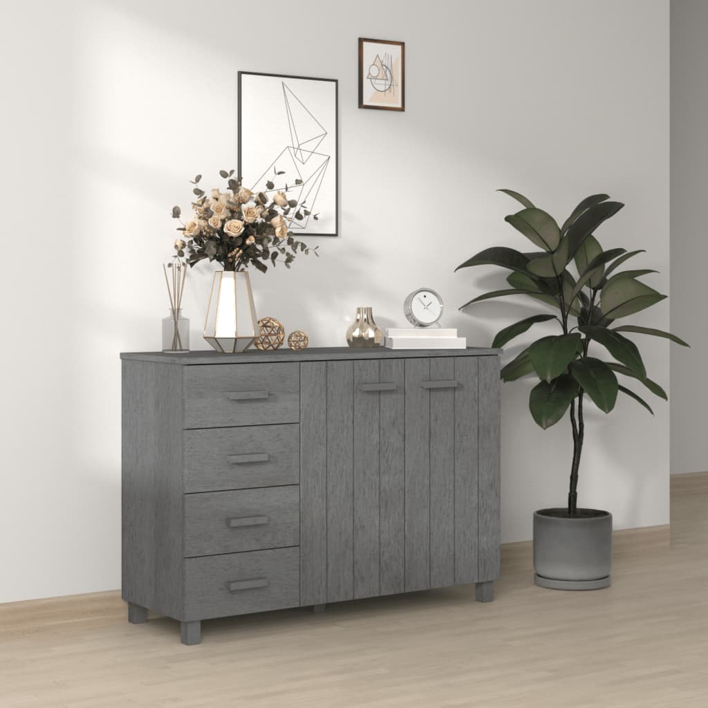 foto del prodotto credenza grigio scuro 113x40x80 cm in legno massello di pino cod mxl 27655