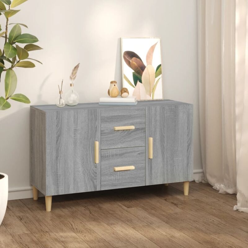 foto del prodotto credenza grigio sonoma 100x36x60 cm in legno multistrato vidaxl