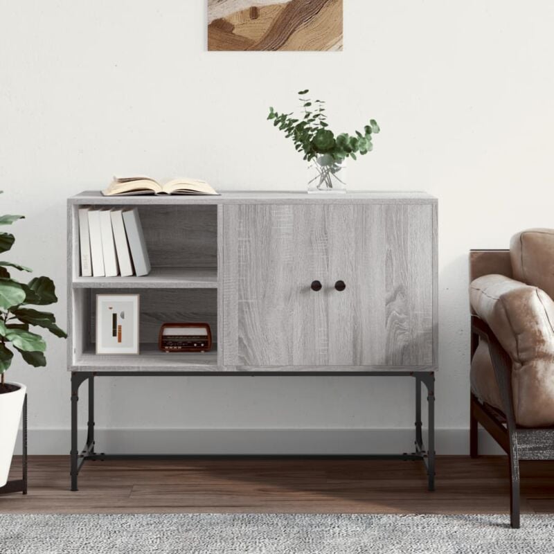 foto del prodotto credenza grigio sonoma 100x40x79,5 cm in legno multistrato vidaxl