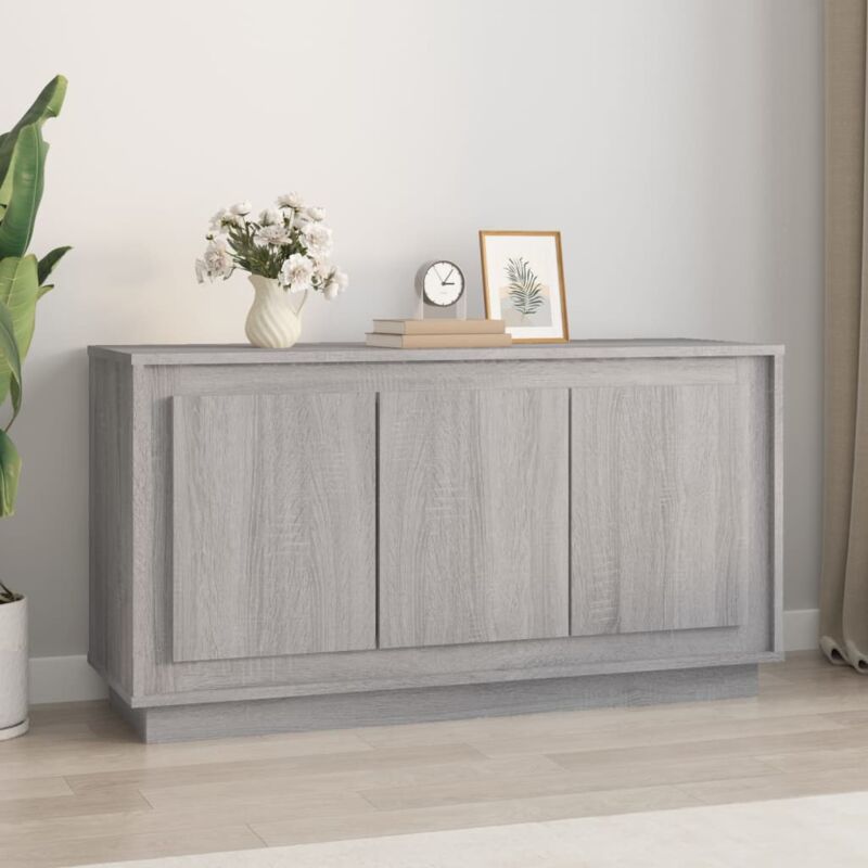 foto del prodotto credenza grigio sonoma 102x35x55 cm in legno multistrato vidaxl