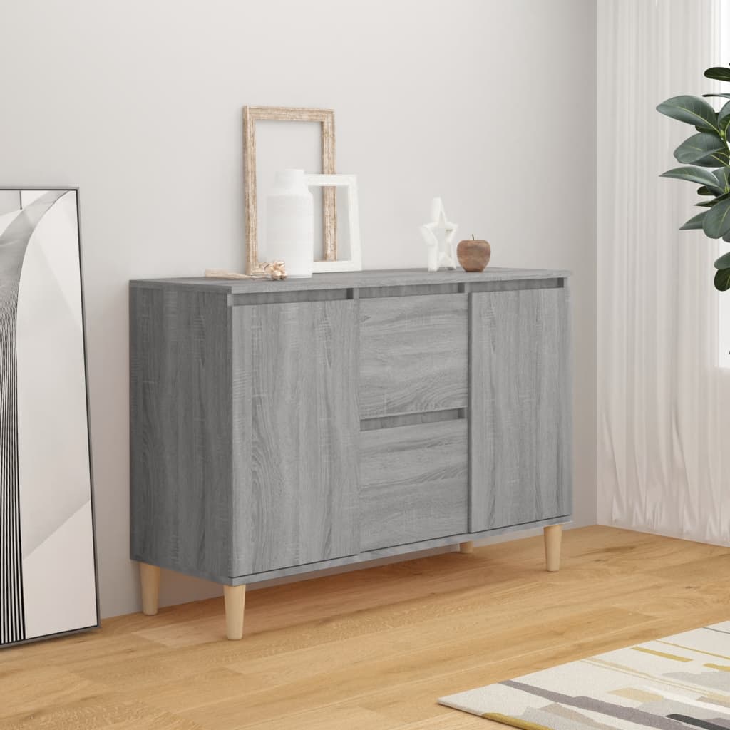foto del prodotto credenza grigio sonoma 103,5x35x70 cm in legno ingegnerizzato cod mxl 65661