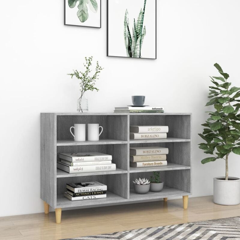foto del prodotto credenza grigio sonoma 103,5x35x70 cm in truciolato vidaxl