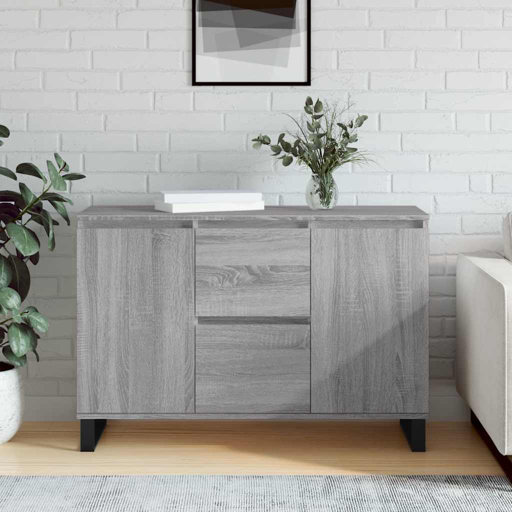 foto del prodotto credenza grigio sonoma 104x35x70 cm in legno multistrato