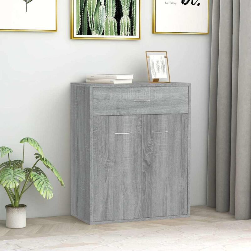 foto del prodotto credenza grigio sonoma 60x30x75 cm in legno multistrato vidaxl
