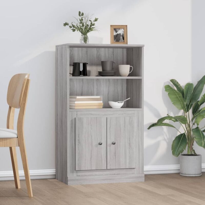 foto del prodotto credenza grigio sonoma 60x35,5x103,5 cm in legno multistrato vidaxl