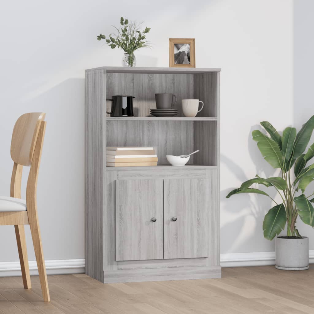 foto del prodotto credenza grigio sonoma 60x35,5x103,5 cm in legno multistratocod mxl 129868