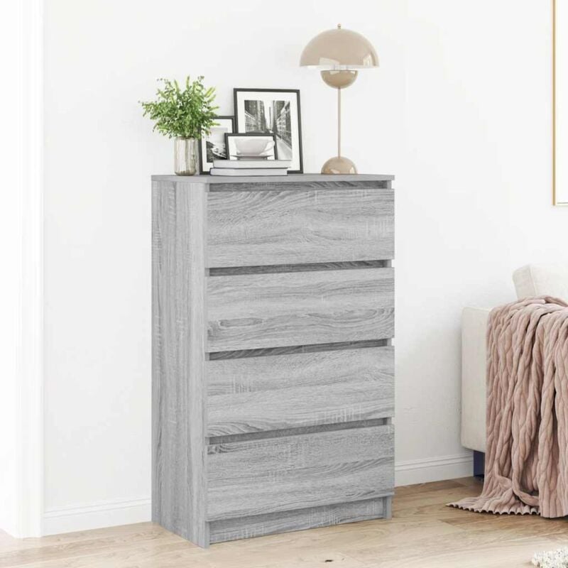 foto del prodotto credenza grigio sonoma 60x35x98,5 cm in legno multistrato vidaxl