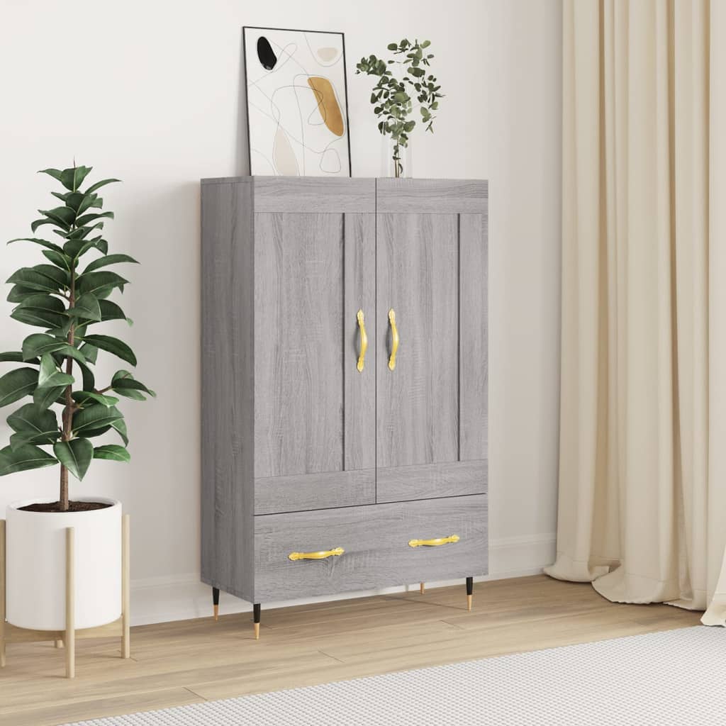 foto del prodotto credenza grigio sonoma 69,5x31x115 cm in legno multistrato