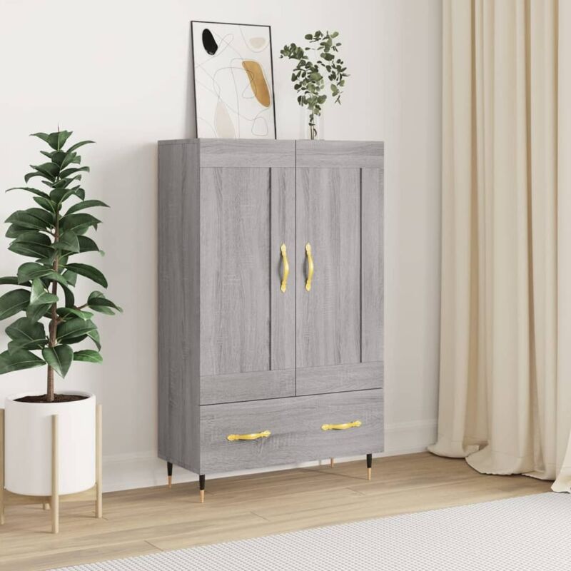 foto del prodotto credenza grigio sonoma 69,5x31x115 cm in legno multistrato vidaxl