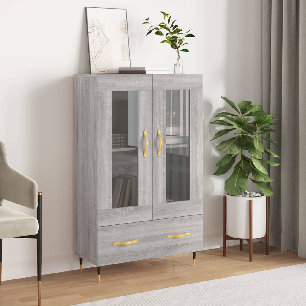 foto del prodotto credenza grigio sonoma 69,5x31x115 cm in legno multistratocod mxl 104786