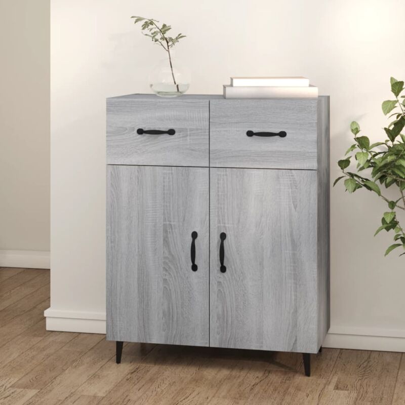 foto del prodotto credenza grigio sonoma 69,5x34x90 cm in legno multistrato vidaxl