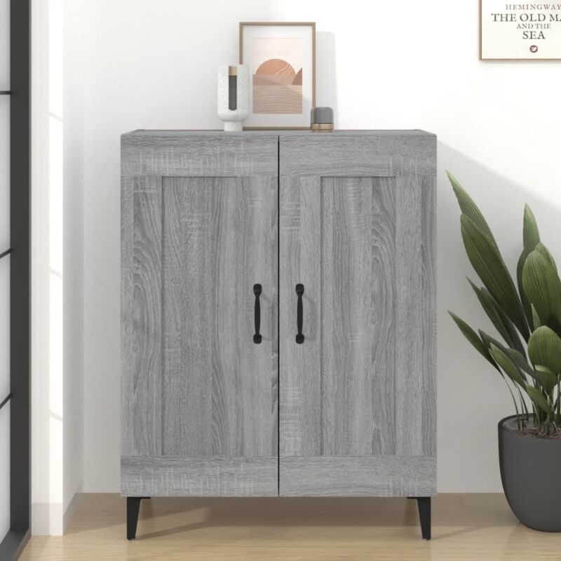 foto del prodotto credenza grigio sonoma 69,5x34x90 cm in legno multistrato vidaxl