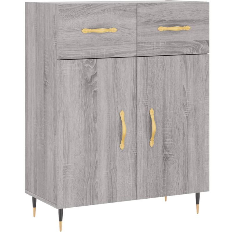 foto del prodotto credenza grigio sonoma 69,5x34x90 cm in legno multistrato vidaxl