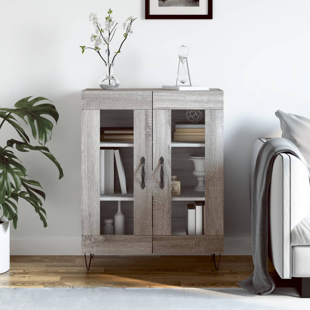 foto del prodotto credenza grigio sonoma 69,5x34x90 cm in legno multistratocod mxl 104714
