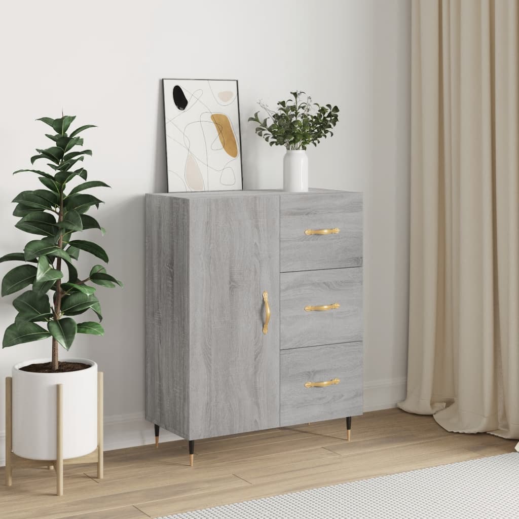 foto del prodotto credenza grigio sonoma 69,5x34x90 cm in legno multistratocod mxl 128697