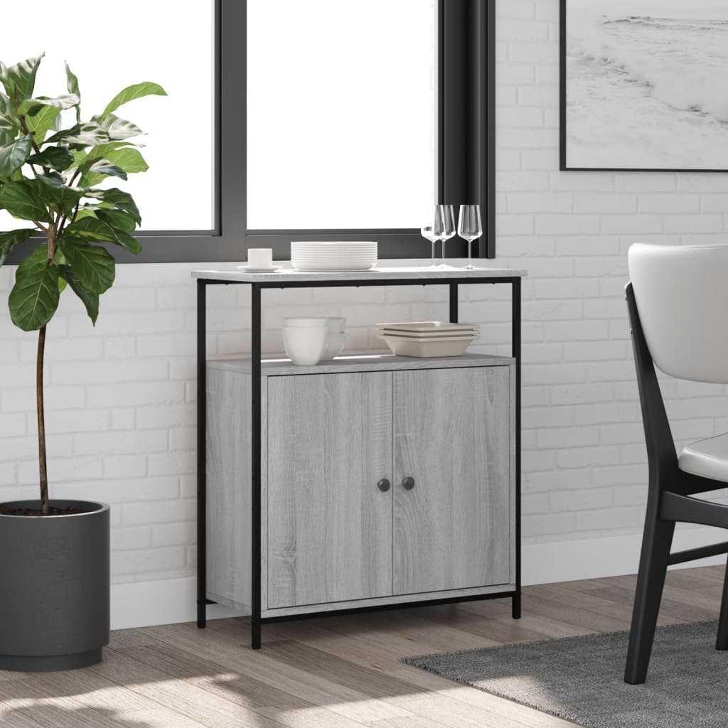 foto del prodotto credenza grigio sonoma 70x30x80 cm in legno multistratocod mxl 131300