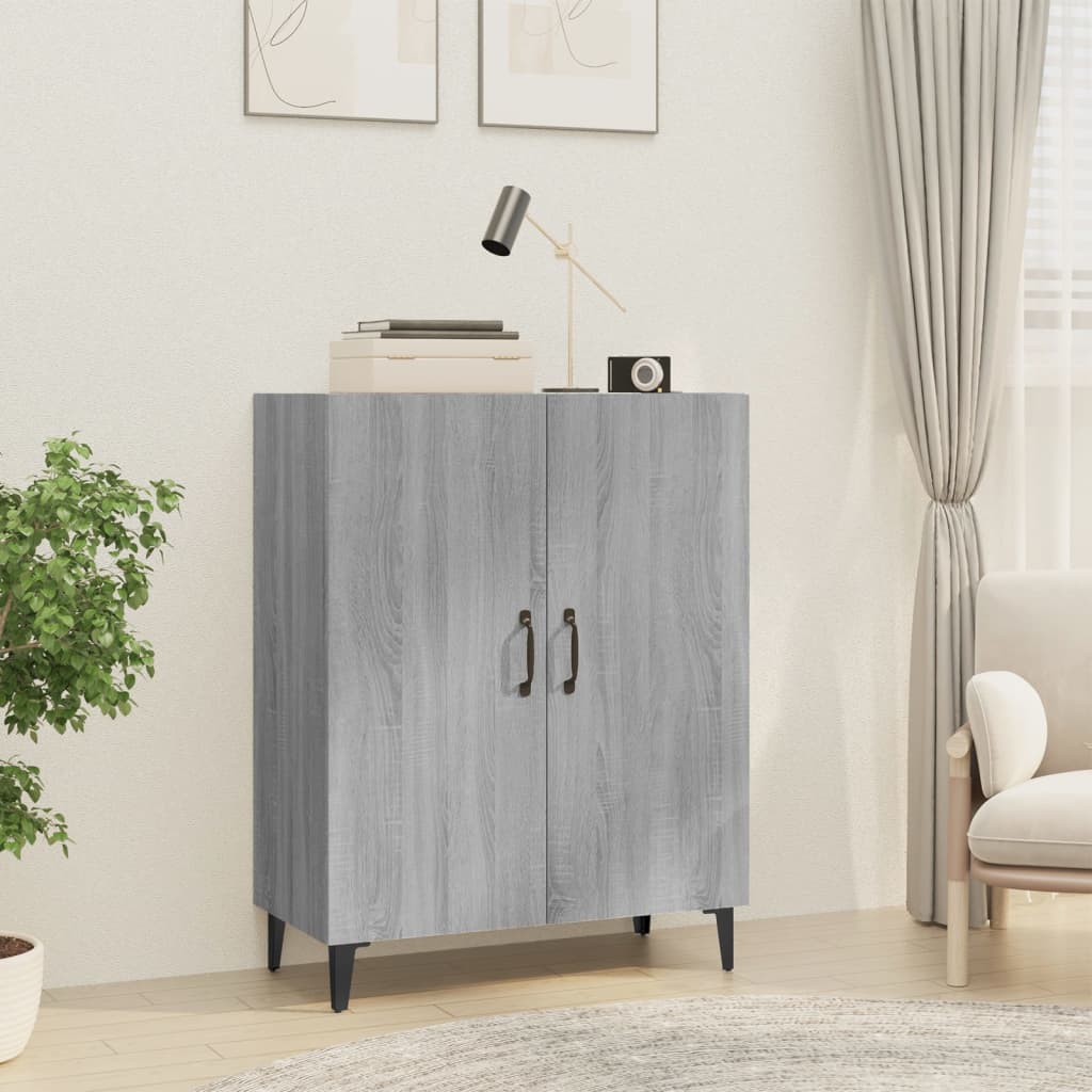 foto del prodotto credenza grigio sonoma 70x34x90 cm in legno multistrato cod mxl 15955