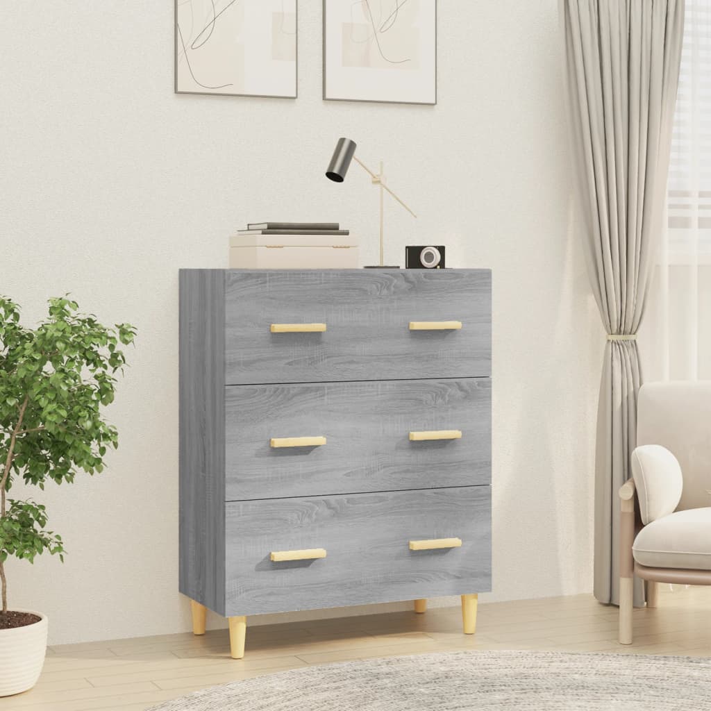 foto del prodotto credenza grigio sonoma 70x34x90 cm in legno multistrato cod mxl 16408