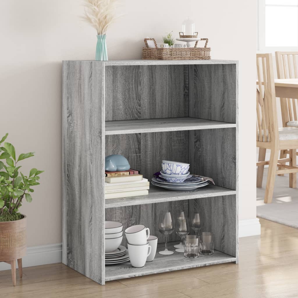 foto del prodotto credenza grigio sonoma 70x41x93 cm in legno multistrato