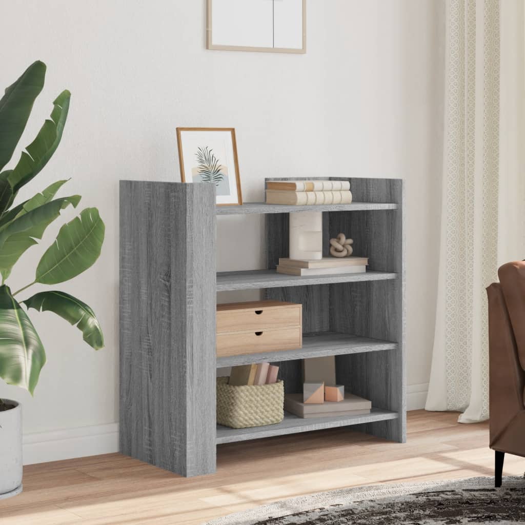 foto del prodotto credenza grigio sonoma 73,5x35x75 cm in legno multistrato