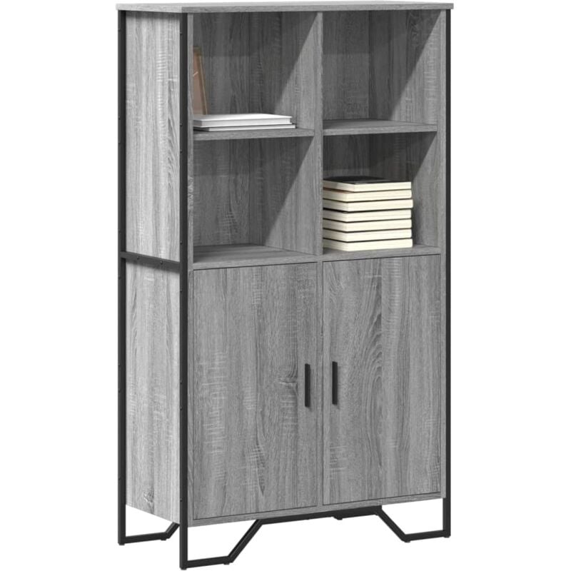 foto del prodotto credenza grigio sonoma 79,5x35,5x137,5 cm in truciolato