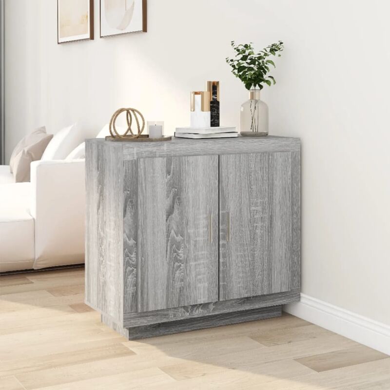 foto del prodotto credenza grigio sonoma 80x40x75 cm in legno multistrato vidaxl