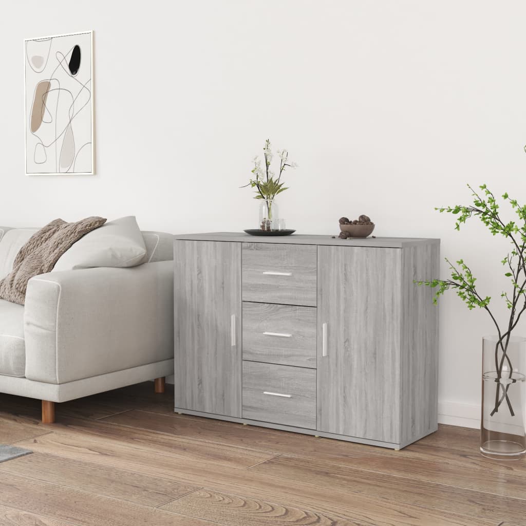 foto del prodotto credenza grigio sonoma 91x29,5x65 cm in legno multistratocod mxl 104679