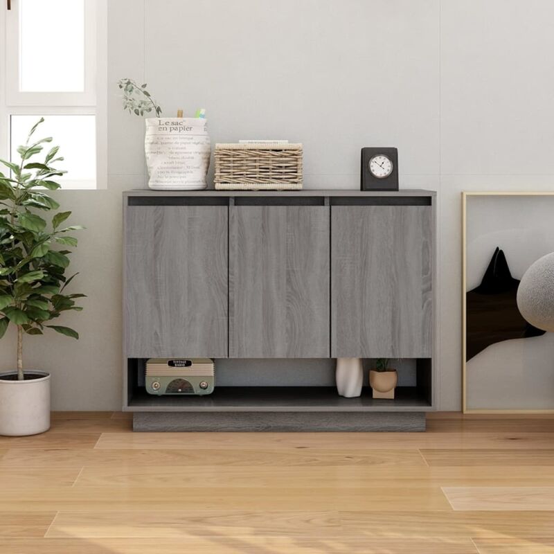 foto del prodotto credenza grigio sonoma 97x31x75 cm in truciolato vidaxl