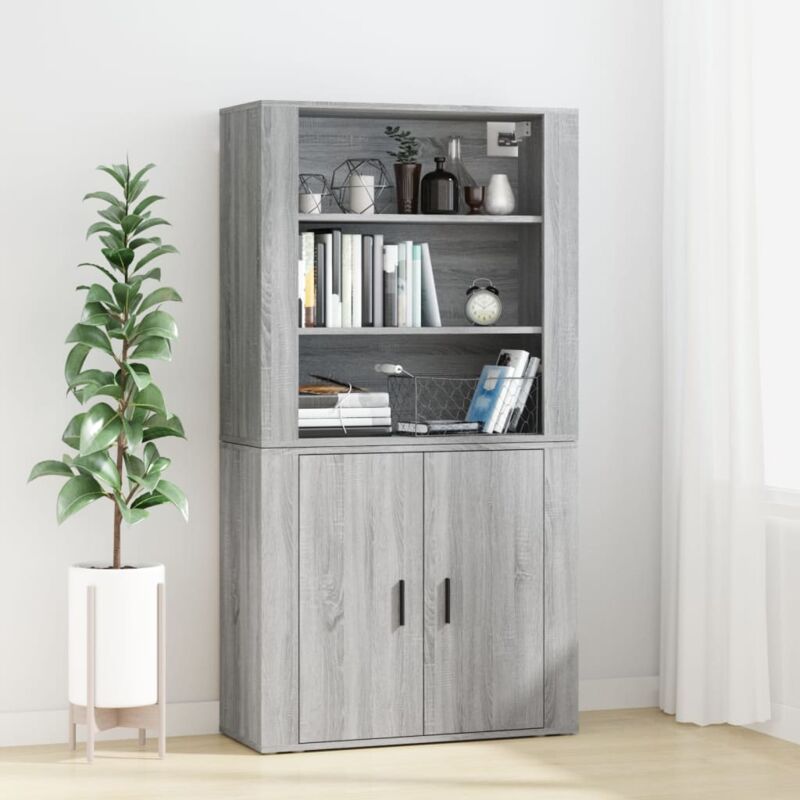foto del prodotto credenza grigio sonoma in legno multistrato vidaxl