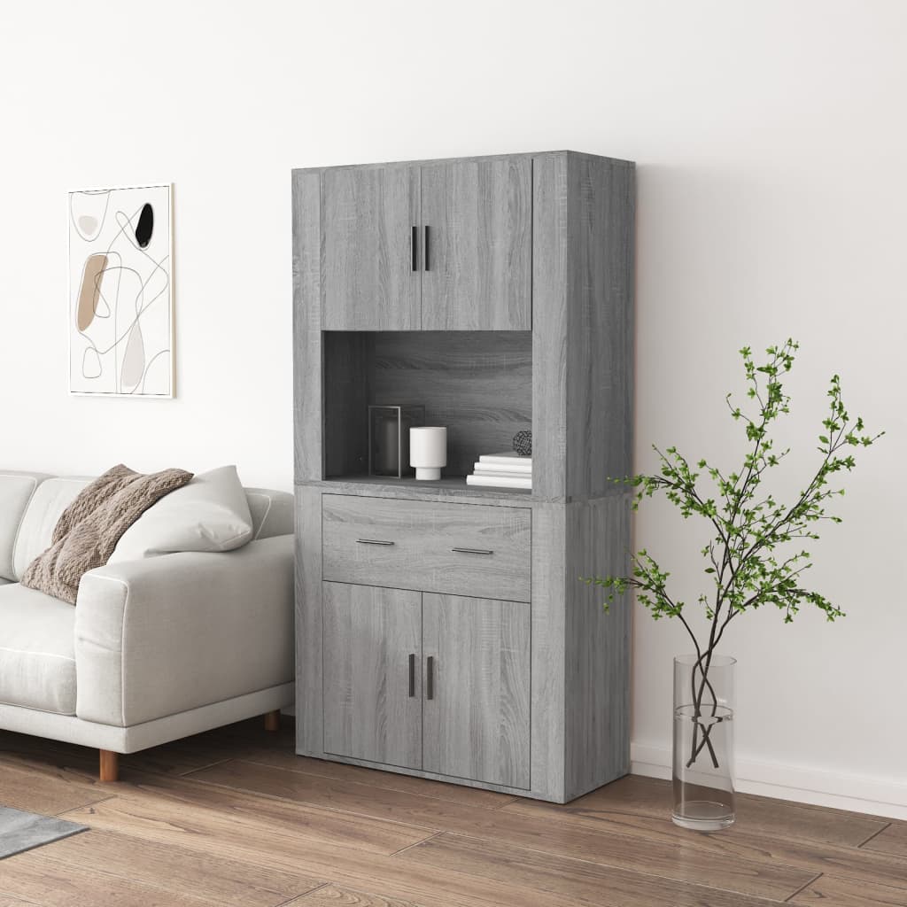 foto del prodotto credenza grigio sonoma in legno multistratocod mxl 101788