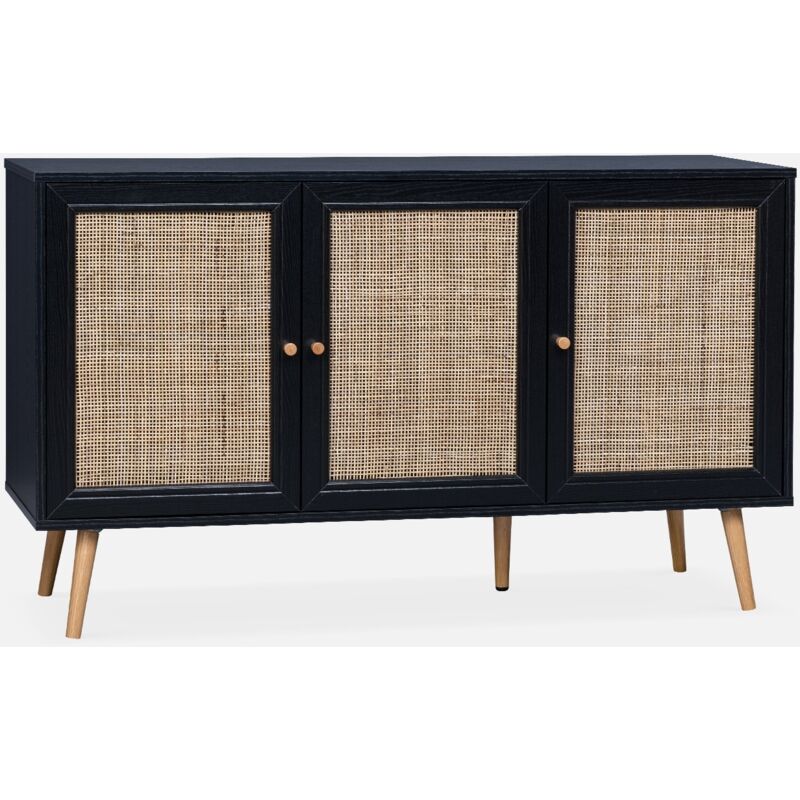 foto del prodotto credenza in cannage 3 ante, 120cm