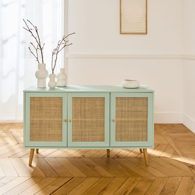 foto del prodotto credenza in cannage 3 ante, 120cm