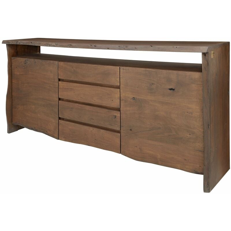 foto del prodotto credenza in legno di acacia 210x45x96 marrone laccato pure acacia 801