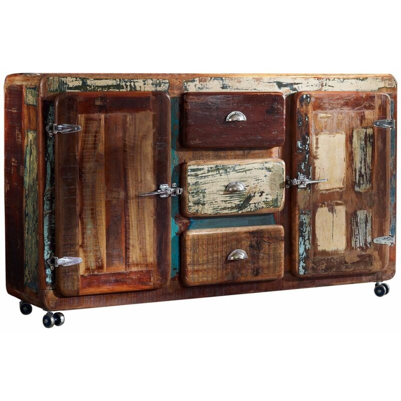 foto del prodotto credenza in legno di legno riciclato 150x40x90 multicolore laccato freezy 07