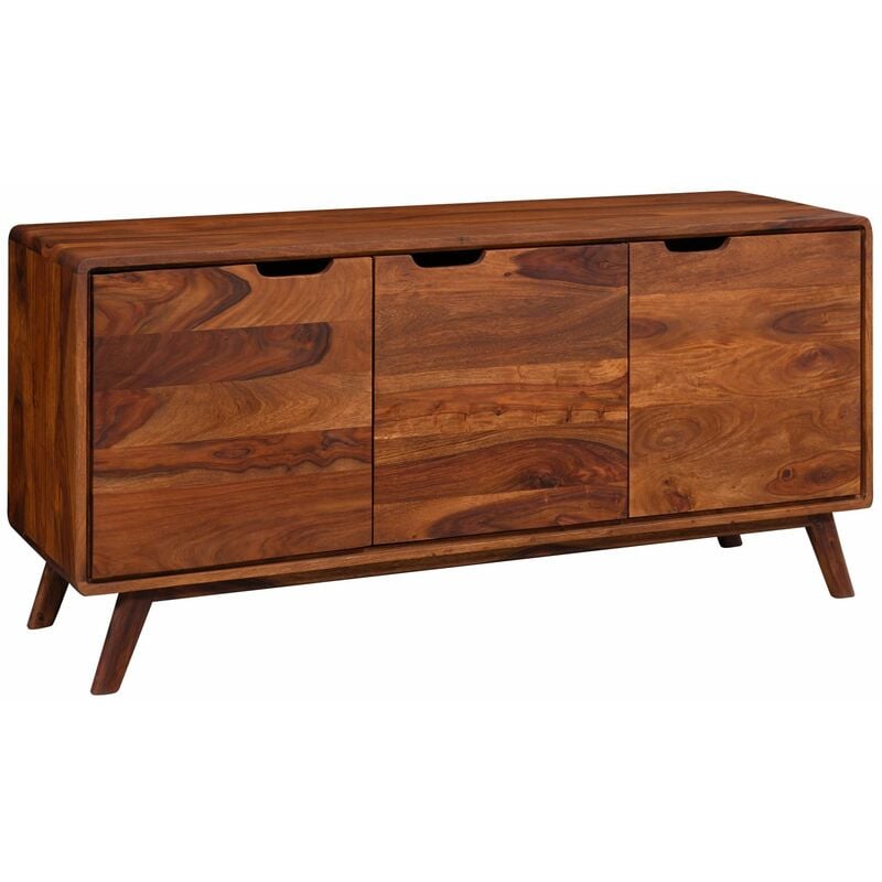 foto del prodotto credenza in legno di sheesham palissandro 134x40x65 noce laccato malm 2 106