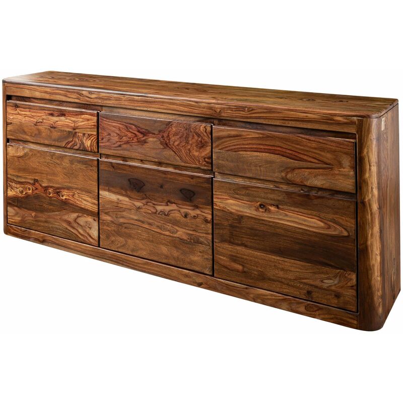 foto del prodotto credenza in legno di shesham acacia 185x40x80 noce cerato toronto 201