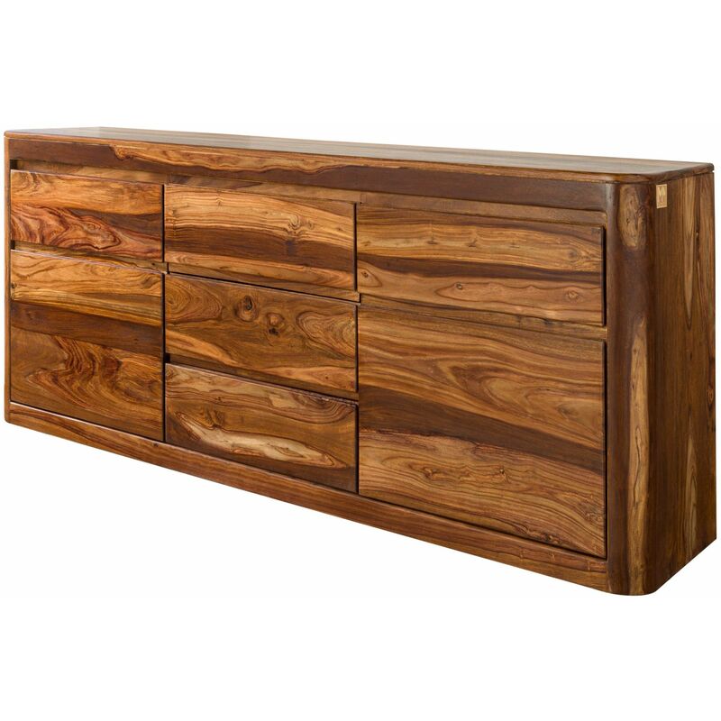 foto del prodotto credenza in legno di shesham acacia 185x40x80 noce cerato toronto 202