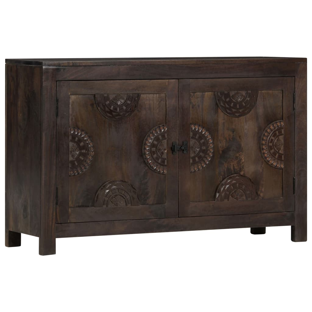 foto del prodotto credenza intagliata 110x35x70cm in legno massello di mango cod mxl 12539
