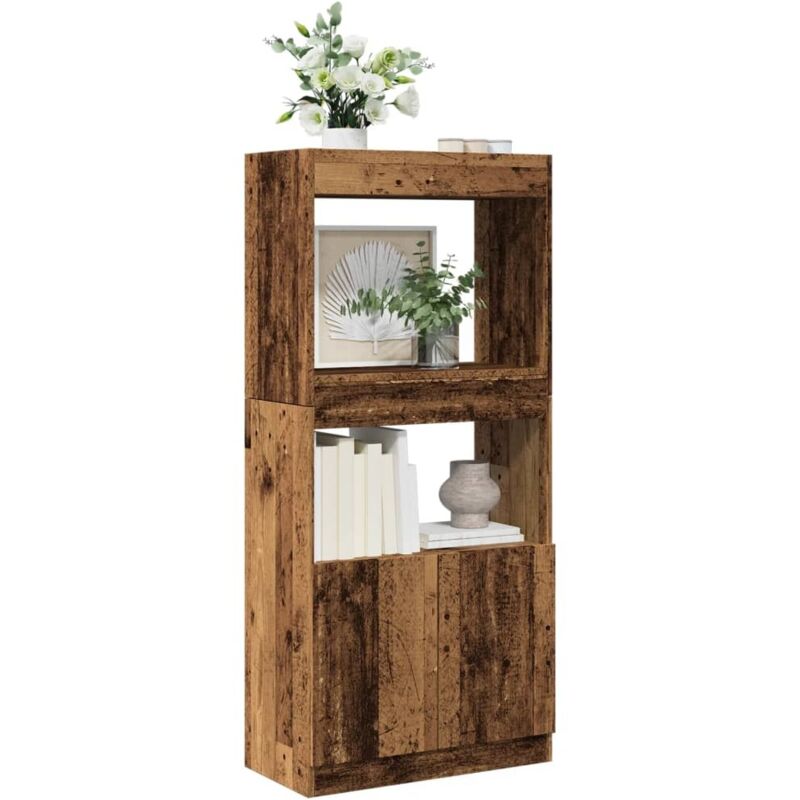 foto del prodotto credenza legno antico 63x33x140 cm in truciolato vidaxl